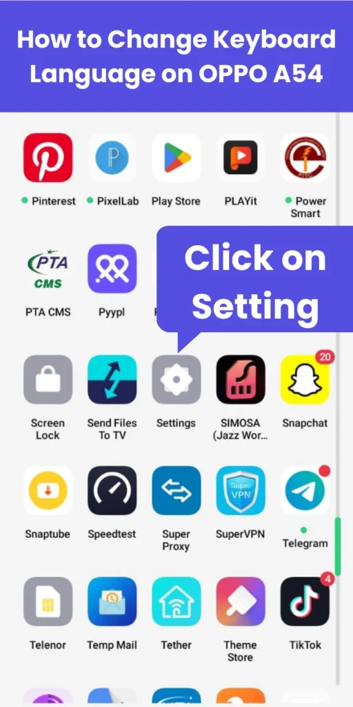How to Change Keyboard Language on OPPO A54